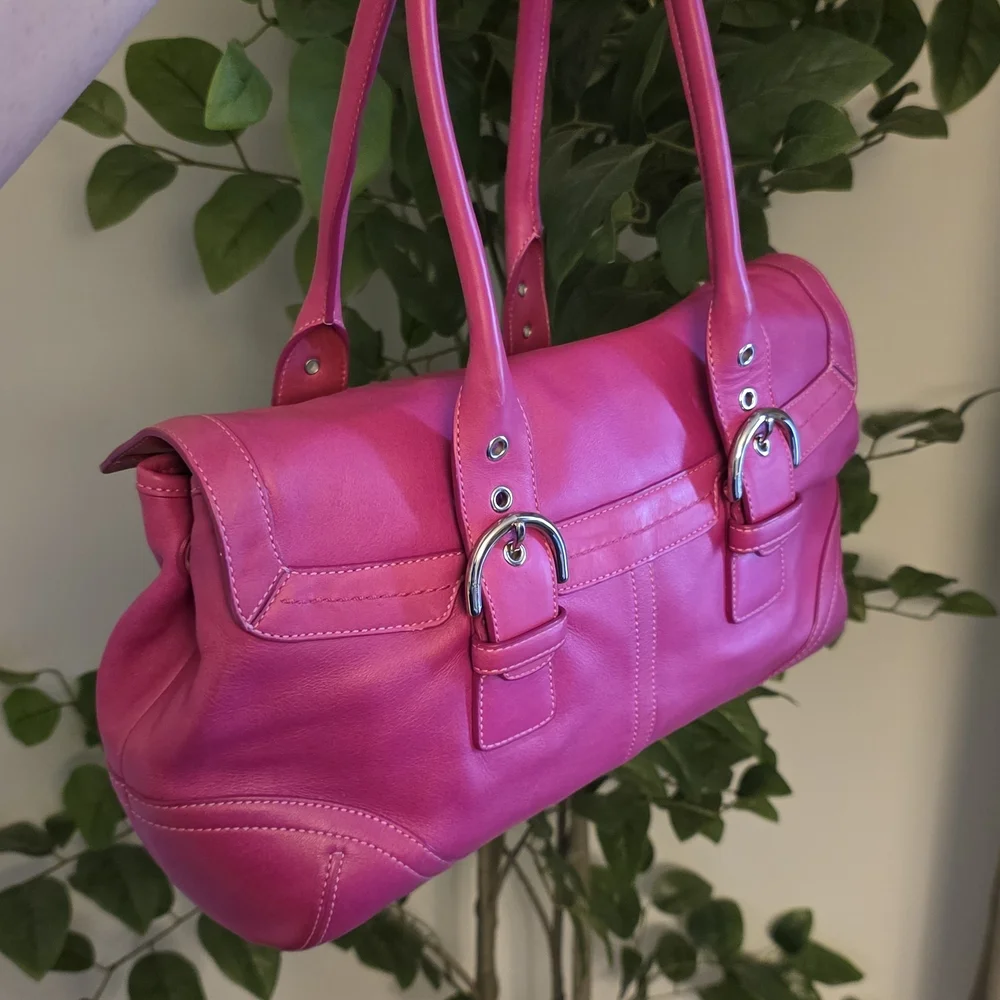 Coach Vintage Hampton Soho Pink Leather 9636 - Picture 3 of 11